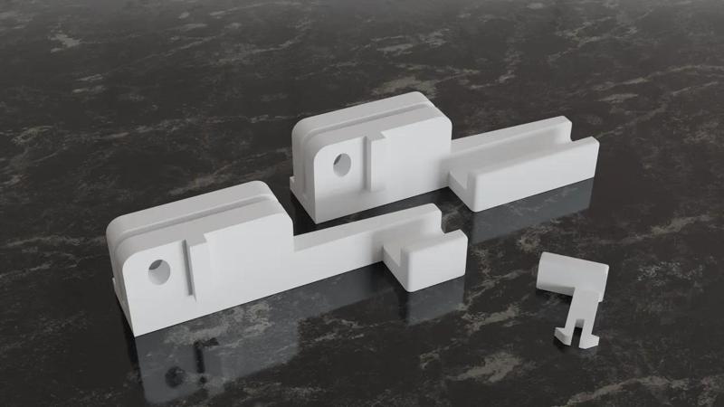 Shower Door Bottom Guide (used on Kinkead or Sterling tub enclosure doors)   