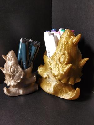 Triceratops pen holder