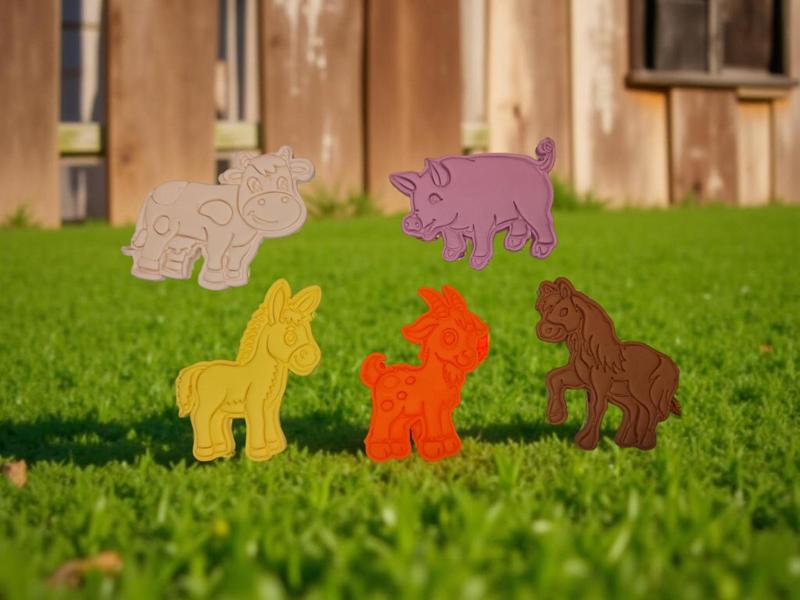 Farm Animal Kids Play Dough Cutters Set 1