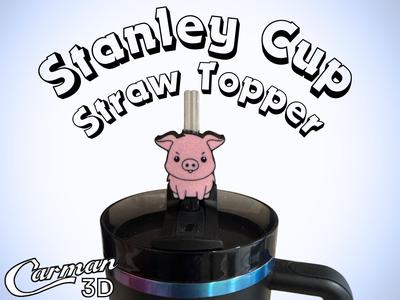 Pig Stanley Cup Straw Topper