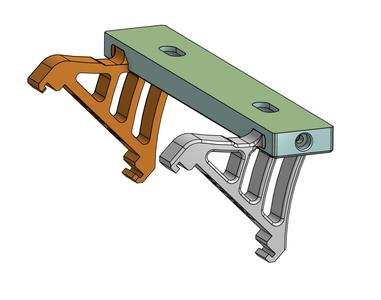 Downwards Facing Mount for Prusa LCD (LACK Enclosure)