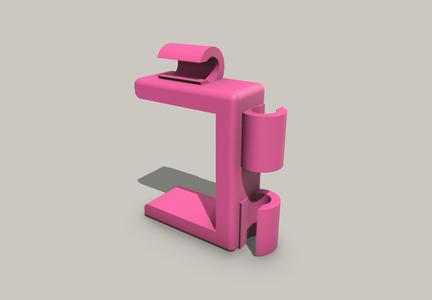 Shelf/Table (18 mm thick) Cable Holder / Bender for 3.5 mm cables