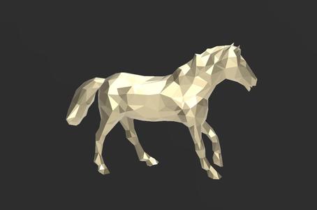 Horse 19 - Low Poly - Excellent Design - Decor