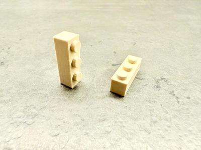 Brick - 1x1x2 2/3 flat + vertical knobs