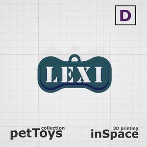 Pet - Dog - Tag - Lexi - Bone - Customized -