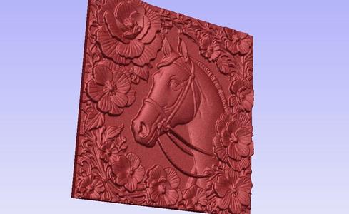 Horse in flowers