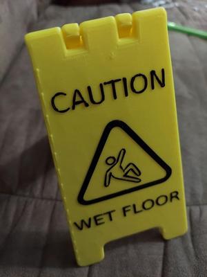Caution Wet Floor Sign Print in Place