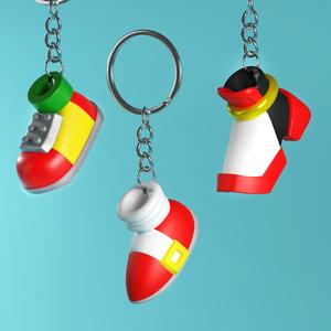 Sonic, Shadow and Knuckles Shoes Keychain - Collection