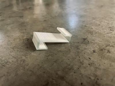 Simple Hook for hanging things on Plexiglass Panel (Covid Shields)