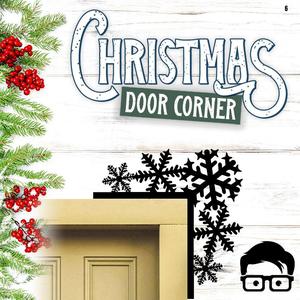 🎅 Christmas door corner (santa, decoration, decorative, home, wall decoration, winter) - by AM-MEDIA