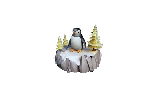 Penguin in the forest