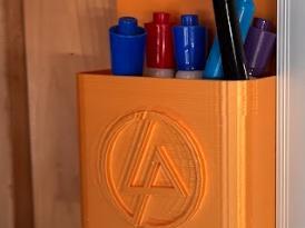 Dry-erase markers container - Linkin Park logo