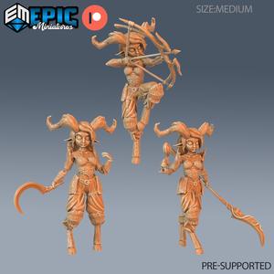 Satyr Girl Set ‧ DnD Miniature ‧ Tabletop Miniatures ‧ Gaming Monster ‧ 3D Model ‧ RPG ‧ DnDminis ‧ STL FILE