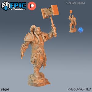 Orc Paladin Player Character ‧ DnD Miniature ‧ Tabletop Miniatures ‧ Gaming Monster ‧ 3D Model ‧ RPG ‧ DnDminis ‧ STL FILE