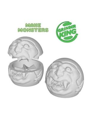 GRINDER GRINDER WEED VAMP-BALL GRINDERKING 75X85X90 MM EASY PRINT-IN-PLACE . FDM SLA.