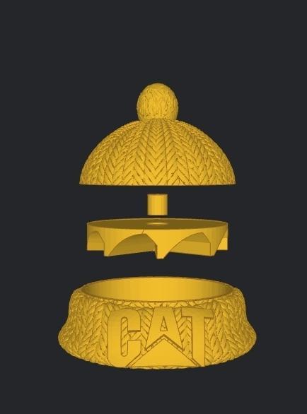 GRINDER WEED WOOL CUP XXL CUT-KEYED GRINDERKING 90X90X66 MM READY TO PRINT - PRINT ON SITE - WITHOUT SUPPORTS -EASY PRINT