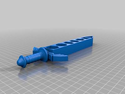 Flat Master Sword Dice Holder (Part Remix)