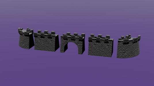 Generic Brick Modular Walls – Printable Terrain for Wargames & RPGs