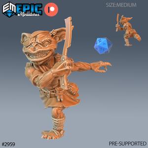 Goblin Warrior Running ‧ DnD Miniature ‧ Tabletop Miniatures ‧ Gaming Monster ‧ 3D Model ‧ RPG ‧ DnDminis ‧ STL FILE
