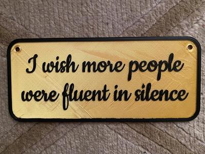 Silence Sign