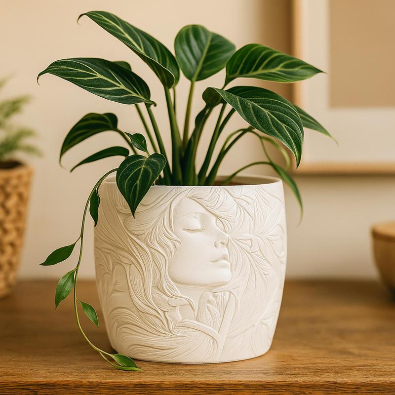 Art Nouveau Plant Pot with Drainage No Supports