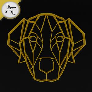 Dog Head - Geometric - 2D Wall Art Decor
