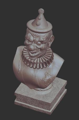 Scary clown bust