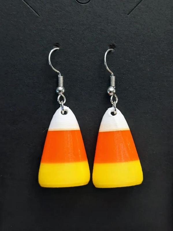 Halloween Candy Corn Earrings   