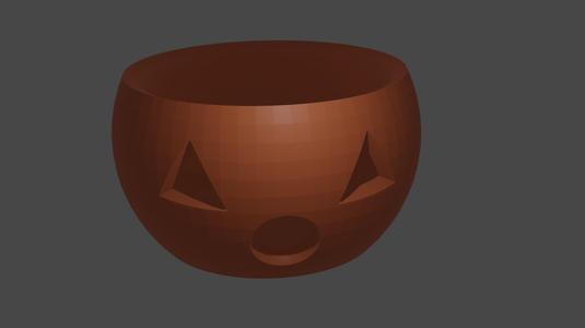 Pumpkin head candy bowl
