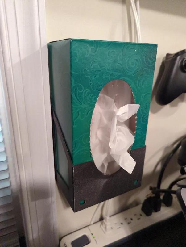 Wall Mounted Tissue Box Holder   
