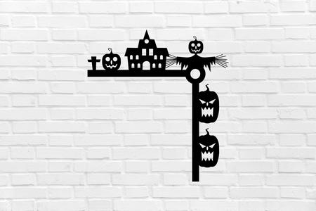 Halloween wall decoration pumpkin scarecrow