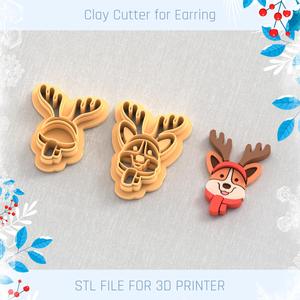 Corgi Dog CHRISTMAS POLYMER CLAY CUTTER