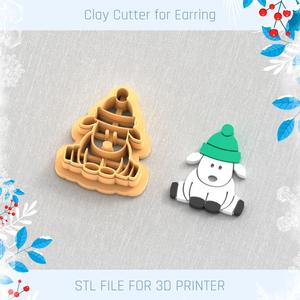 Lamb Christmas Polymer Clay Cutter