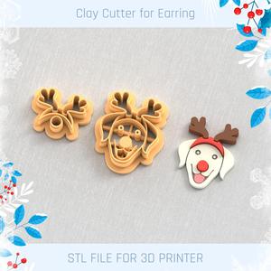 Labrador Red Nose CHRISTMAS POLYMER CLAY CUTTER