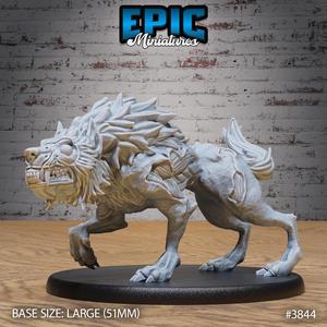 Undead Dire Wolf ‧ DnD Miniature ‧ Tabletop Miniatures ‧ Gaming Monster ‧ 3D Model ‧ RPG ‧ DnDminis ‧ STL FILE