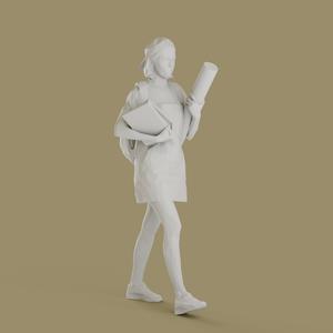 Student on the Go - Dynamic Character Miniature