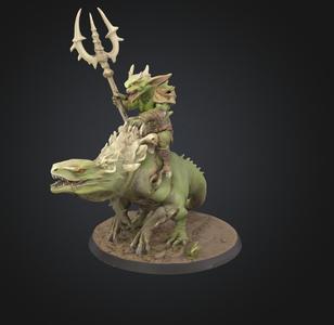 goblin beastmaster lizard rider game rpg