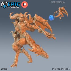 Succubus Empress Crossbow ‧ DnD Miniature ‧ Tabletop Miniatures ‧ Gaming Monster ‧ 3D Model ‧ RPG ‧ DnDminis ‧ STL FILE