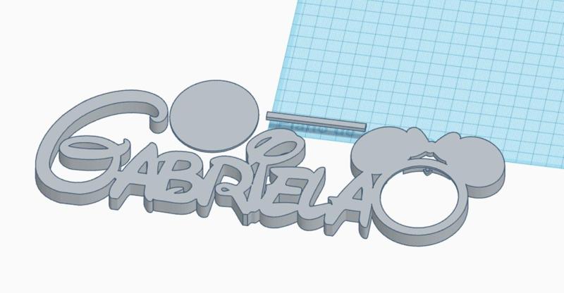 Name Gabriela with foto frame Minnie