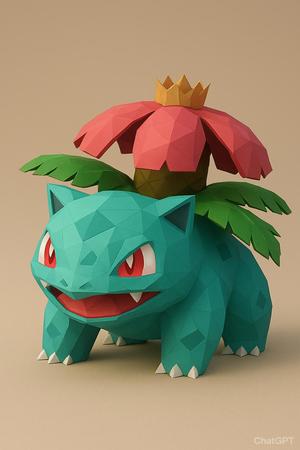 #003 Venusaur – Low Poly Pokémon