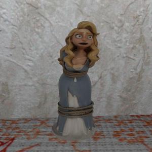 tied up Western Lady NPC nosupport FDMprinting