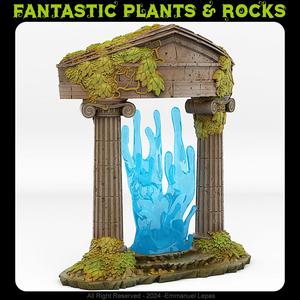 ANCIENT GREEK PORTAL WITH ITS WATER WALL EFFECT