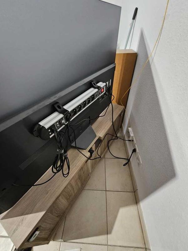 TV power strip mount