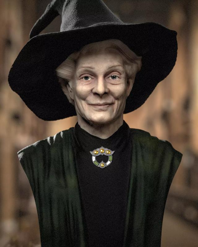 Professor McGonagall Maggie Smith Philosophers Stone bust