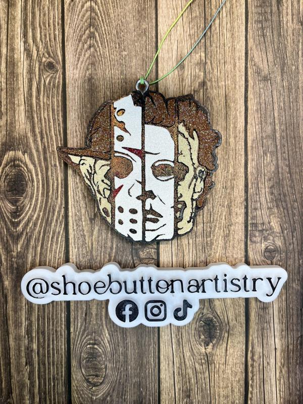 Horror Slasher Faces Freshie Mold - 3D Model Mold Box for Silicone Freshie Moulds