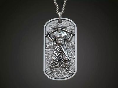 Ukrainian warrior medallion military id tag