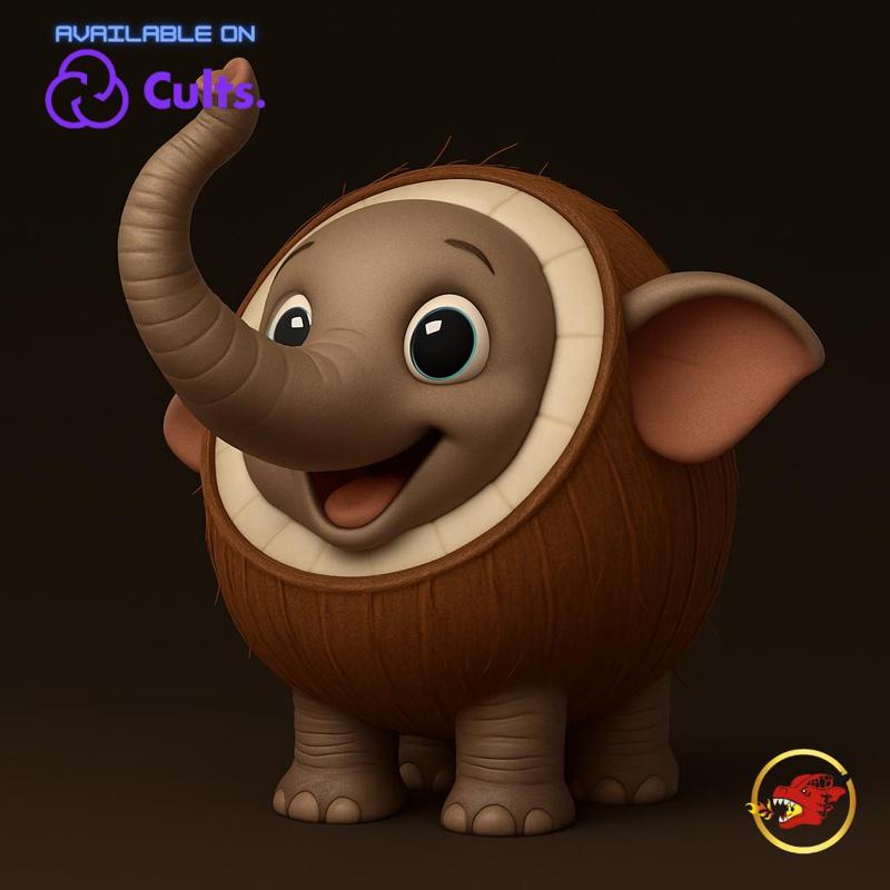 Cocofanto Elephanto - Animated STL 🥥🐘🌴