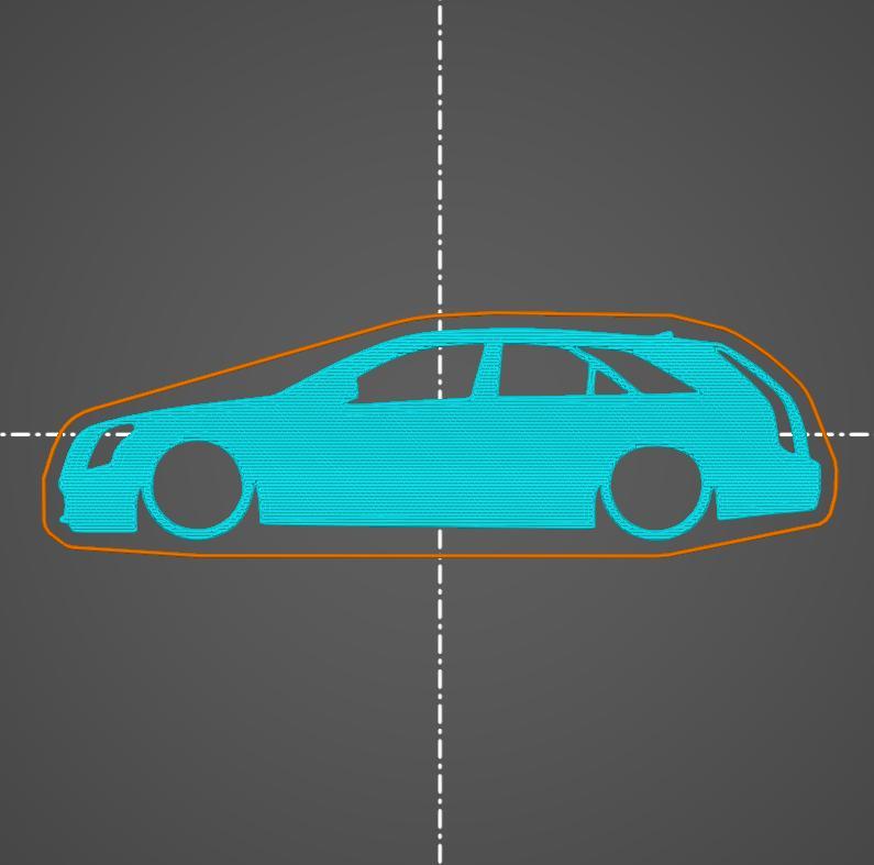 Cadillac CTS V 2004-2007 key silhouette