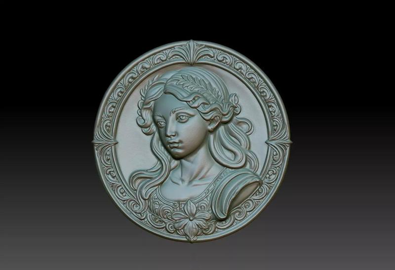 Virgo Zodiacl Bas Relief Pendant 230823