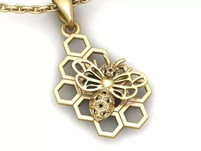 Stylish Honey Pendant 3d Printable Model